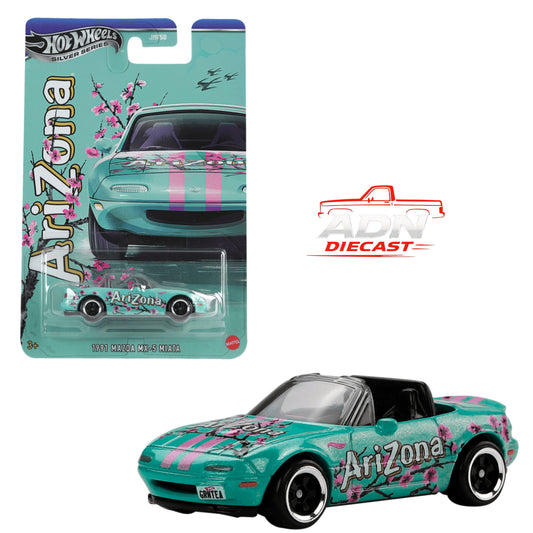 Hot Wheels Arizona 1991 Mazda MX-5 Miata 7Eleven  - Cherry Blossom - Diecast 1:64