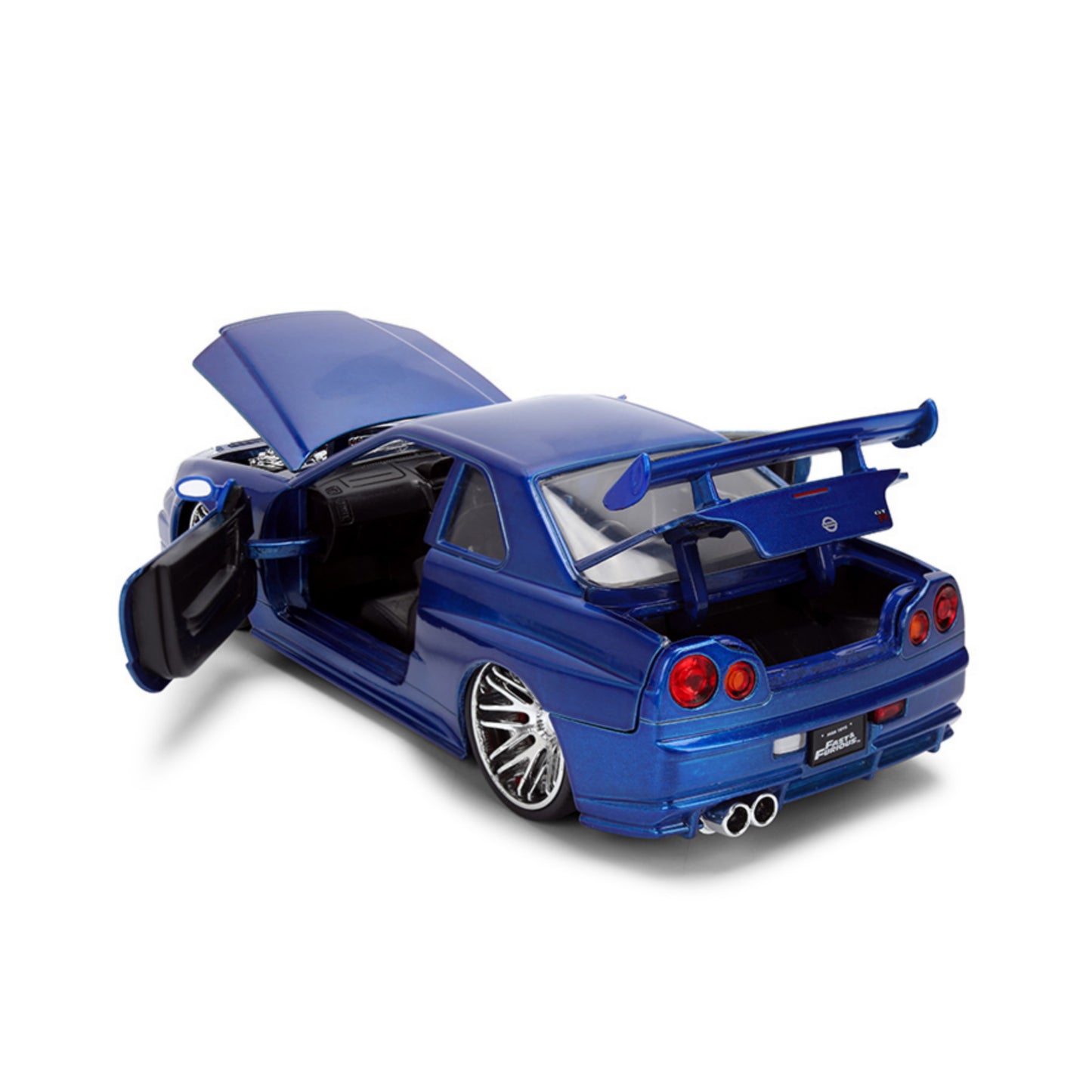 Jada 1:24 Brian’s Nissan Skyline GT-R (R34) – Color Brush Blue – Fast & Furious 25th Anniversary - Diecast