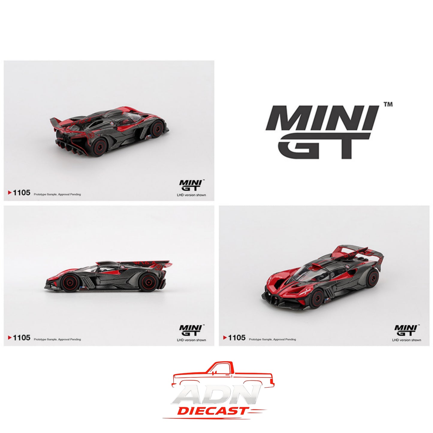 Mini GT Bugatti Bolide – Red - Diecast 1:64