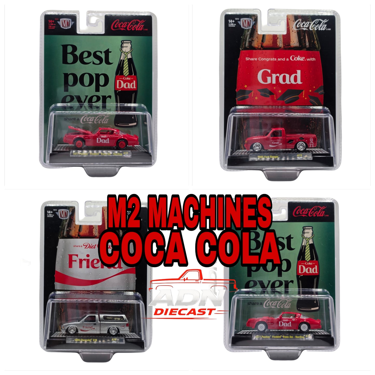 M2 Machines Coca Cola - Assorment Models - Diecast 1:64