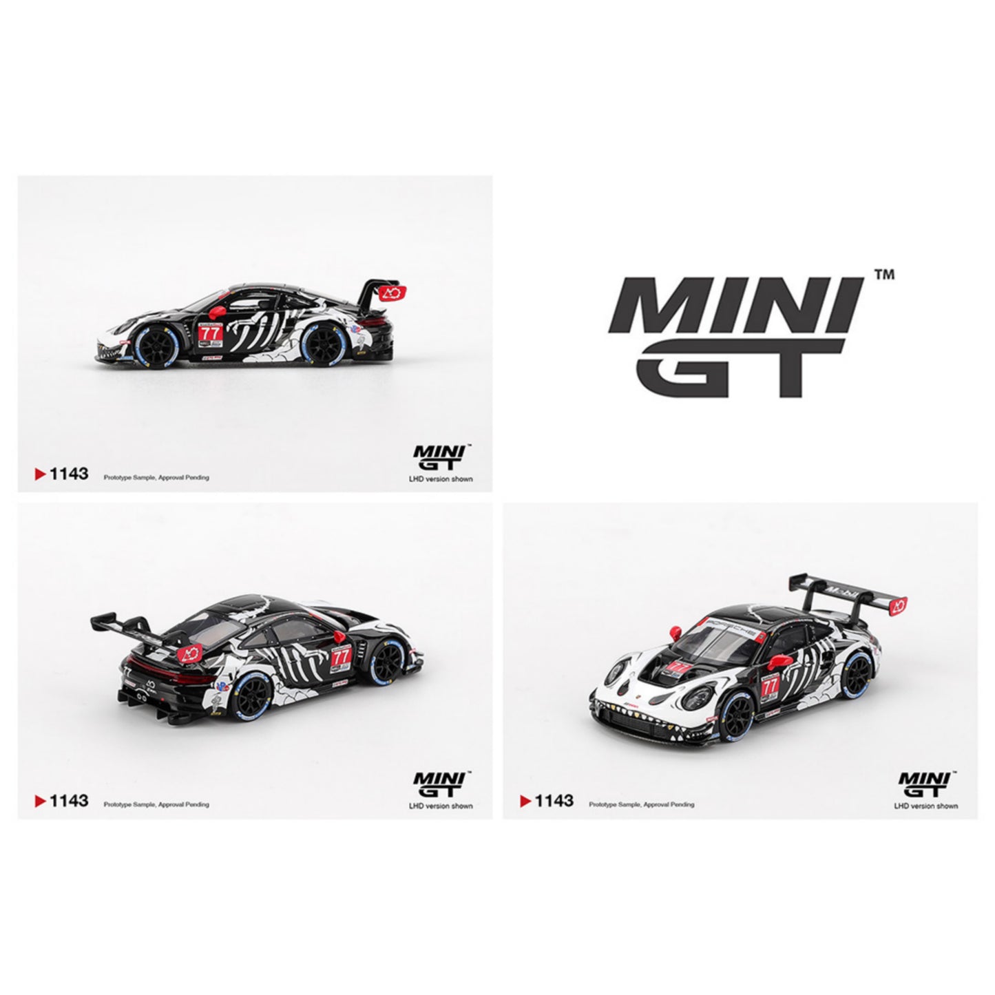 Mini GT Porsche 911 GT3 R #77 AO Racing 2025 IMSA Petit Le Mans - Diecast 1:64